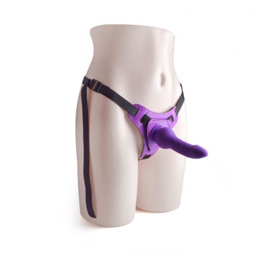 Strap-on uprząż regulowane szelki dildo penis 14cm